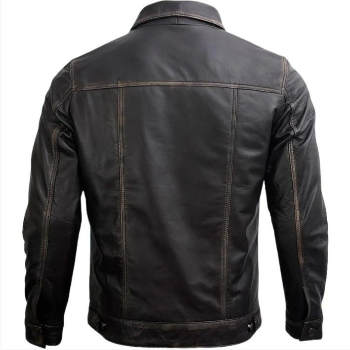 Mens Black Vintage Trucker