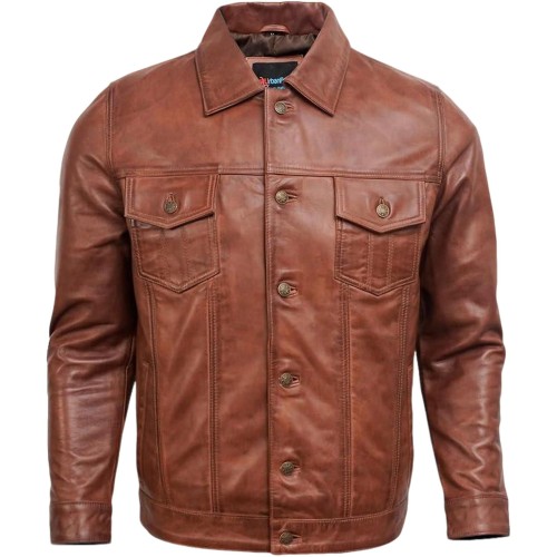Mens Evergreen Vintage trucker Jacket