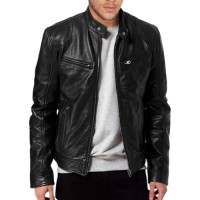 Mens Midnight Allure Leather Jacket