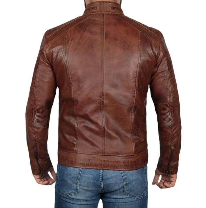Mens Classic Biker Style Jacket